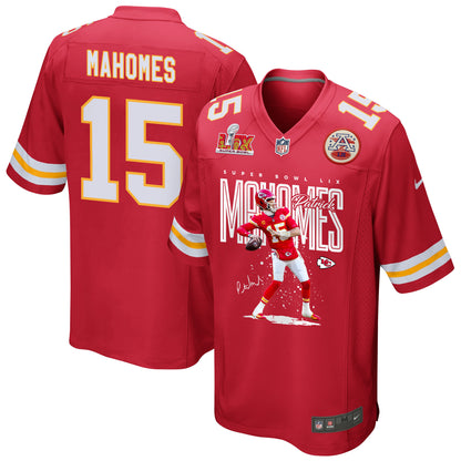 Patrick Mahomes 15 Kansas City Chiefs Throw The Ball Game Men Jersey - Red