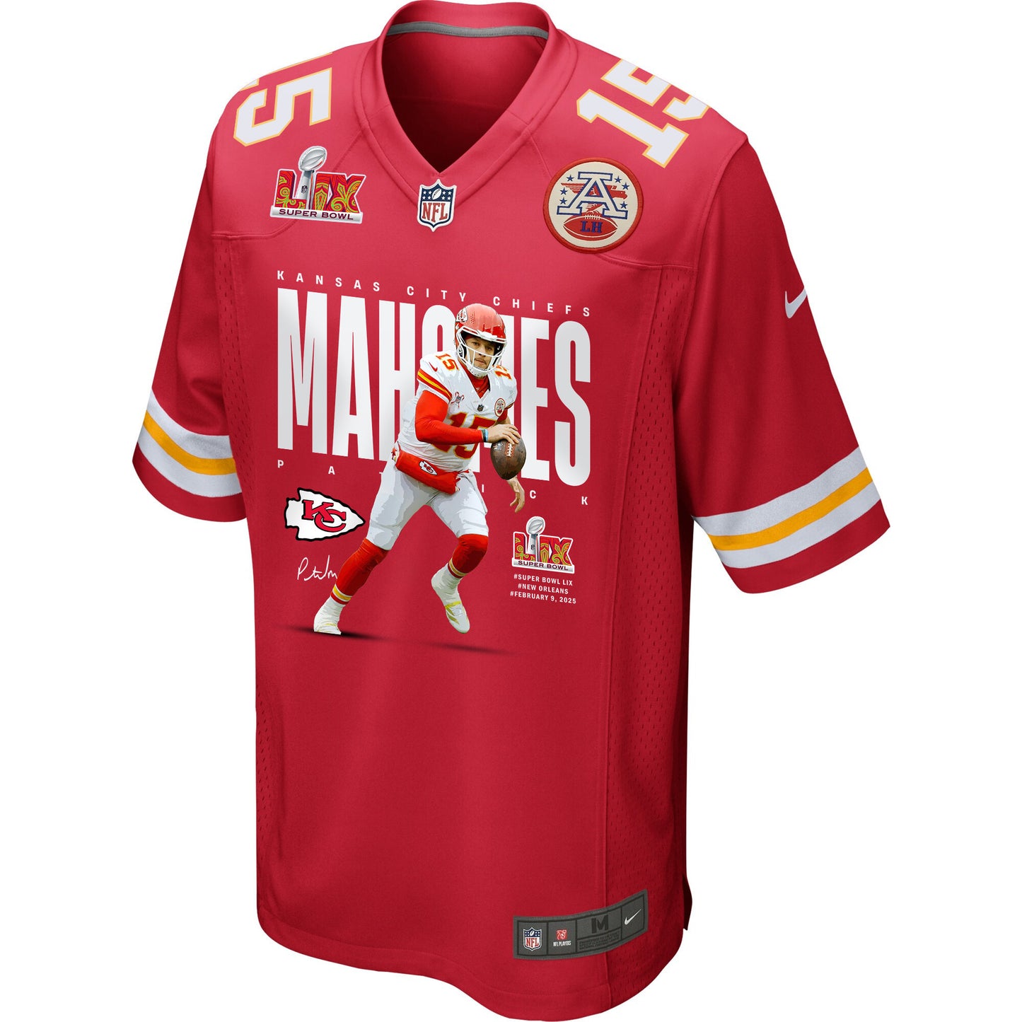 Patrick Mahomes 15 Kansas City Chiefs The Hero Game Men Jersey - Red