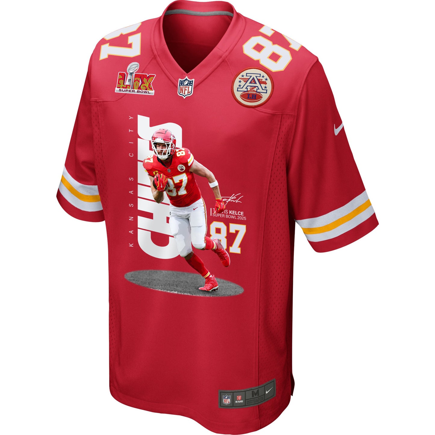 Travis Kelce 87 Kansas City Chiefs Big Yeti Game Men Jersey - Red
