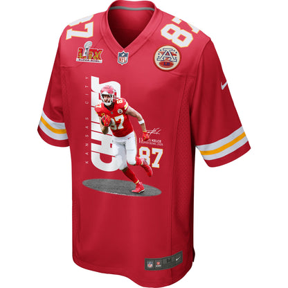 Travis Kelce 87 Kansas City Chiefs Big Yeti Game Men Jersey - Red