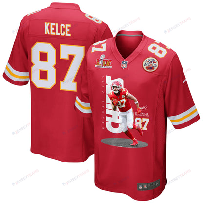 Travis Kelce 87 Kansas City Chiefs Big Yeti Game Men Jersey - Red