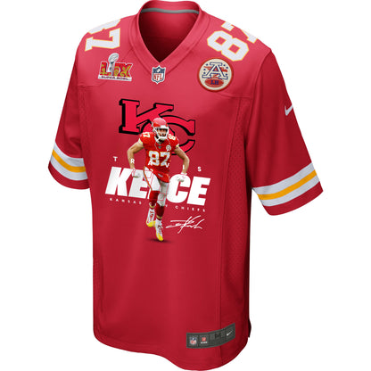 Travis Kelce 87 Kansas City Chiefs Kelce's Kingdom Game Men Jersey - Red