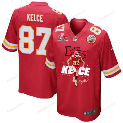 Travis Kelce 87 Kansas City Chiefs Kelce's Kingdom Game Men Jersey - Red