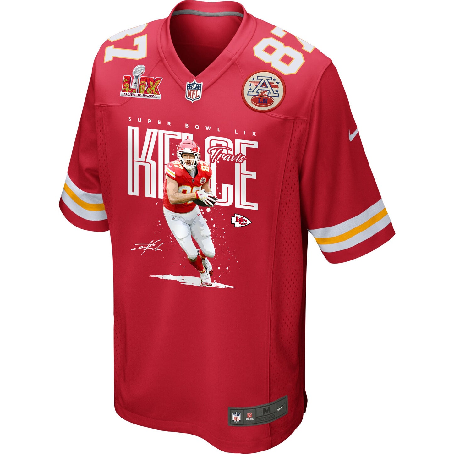 Travis Kelce 87 Kansas City Chiefs New Heights Knights Game Men Jersey - Red