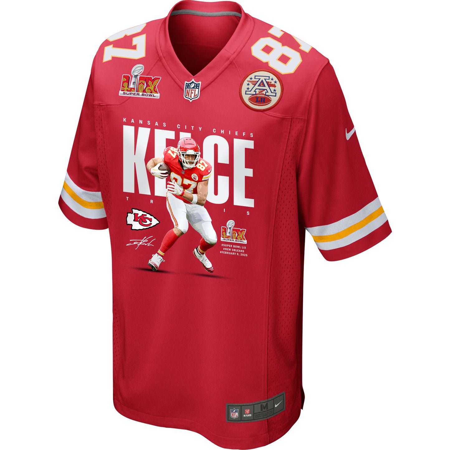 Travis Kelce 87 Kansas City Chiefs From Sea To Shining Kelce Game Men Jersey - Red