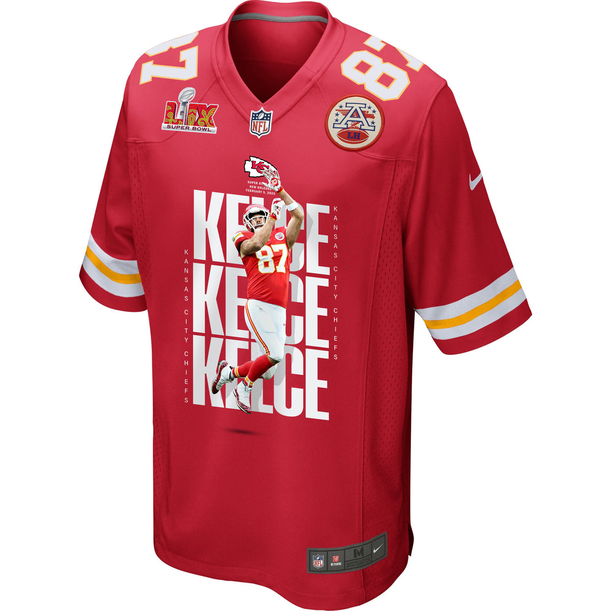 Travis Kelce 87 Kansas City Chiefs Oh Say Can You Kelce Game Men Jersey - Red