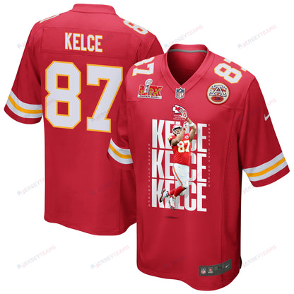Travis Kelce 87 Kansas City Chiefs Oh Say Can You Kelce Game Men Jersey - Red