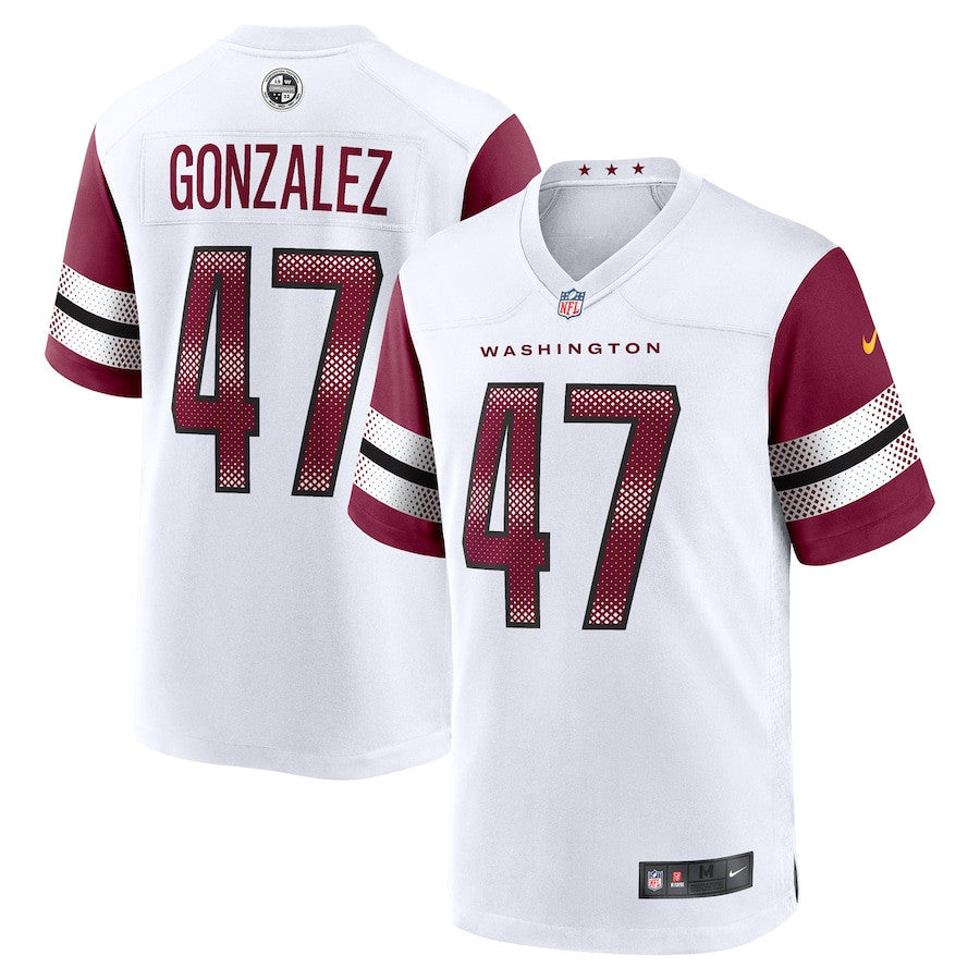 Zane Gonzalez 47 Washington Commanders Game Men Jersey - White