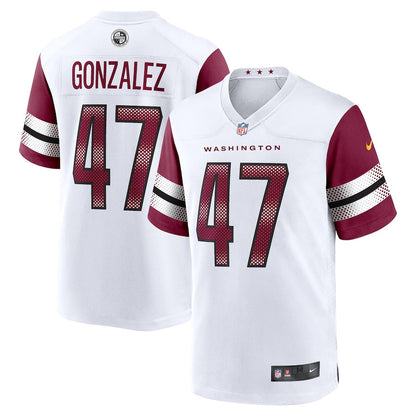 Zane Gonzalez 47 Washington Commanders Game Men Jersey - White