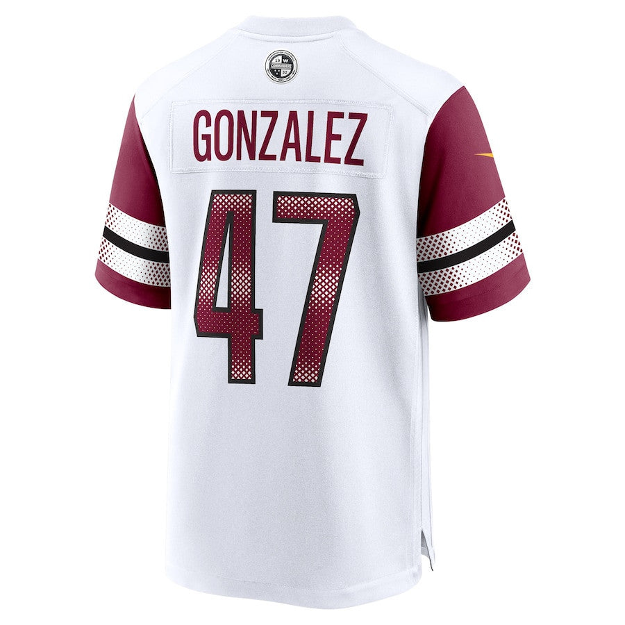 Zane Gonzalez 47 Washington Commanders Game Men Jersey - White