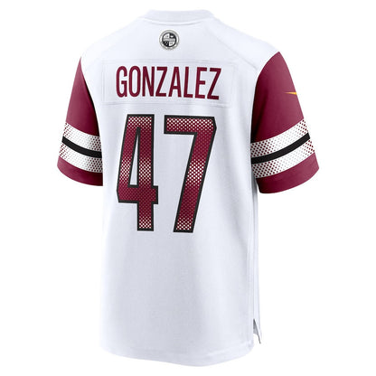 Zane Gonzalez 47 Washington Commanders Game Men Jersey - White