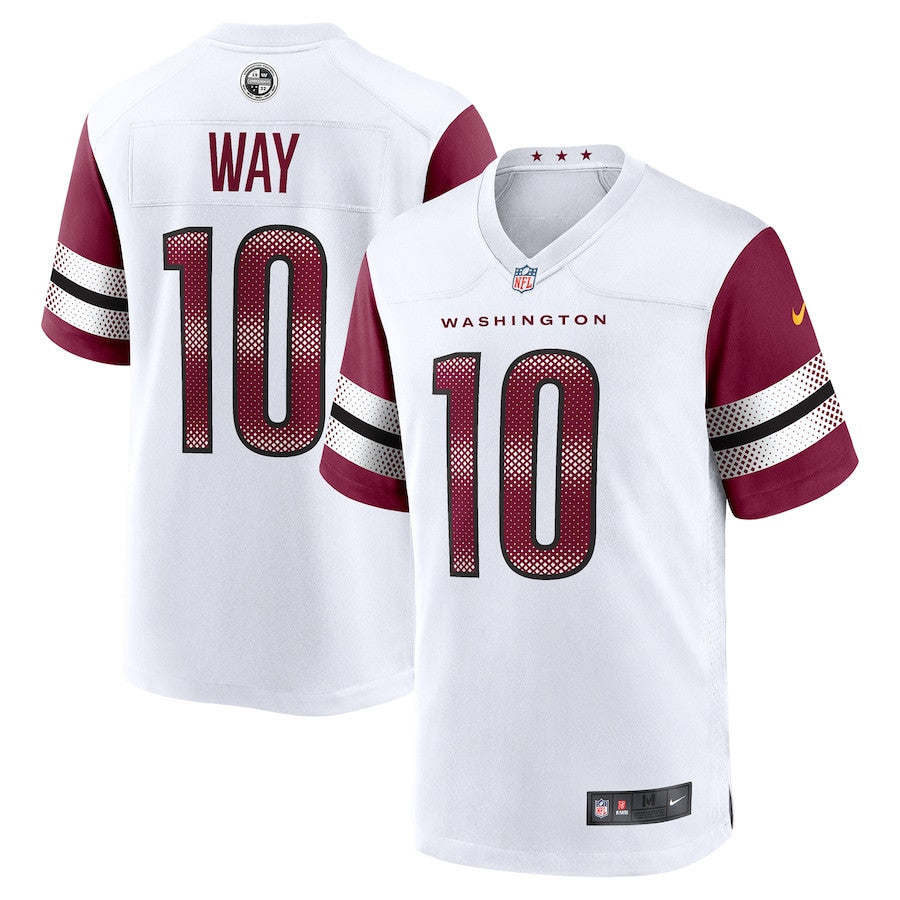 Tress Way 10 Washington Commanders Game Men Jersey - White