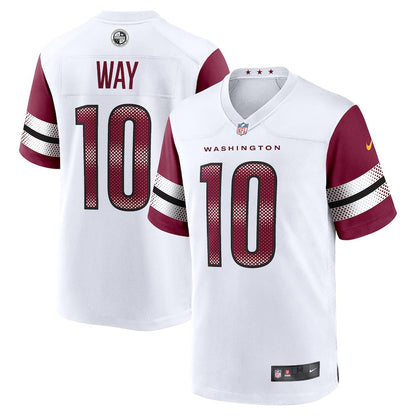 Tress Way 10 Washington Commanders Game Men Jersey - White