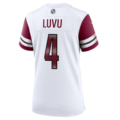 Frankie Luvu 4 Washington Commanders Women's Game Jersey - White
