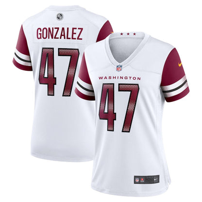 Zane Gonzalez 47 Washington Commanders Women's Game Jersey - White