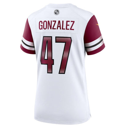 Zane Gonzalez 47 Washington Commanders Women's Game Jersey - White
