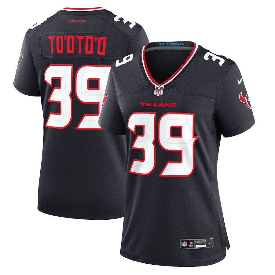 Henry To'oto'o 39 Houston Texans Women's Team Game Jersey - Navy