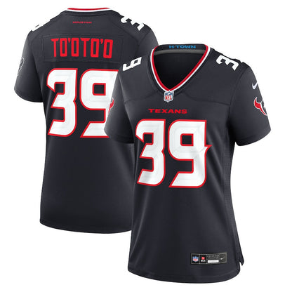 Henry To'oto'o 39 Houston Texans Women's Team Game Jersey - Navy