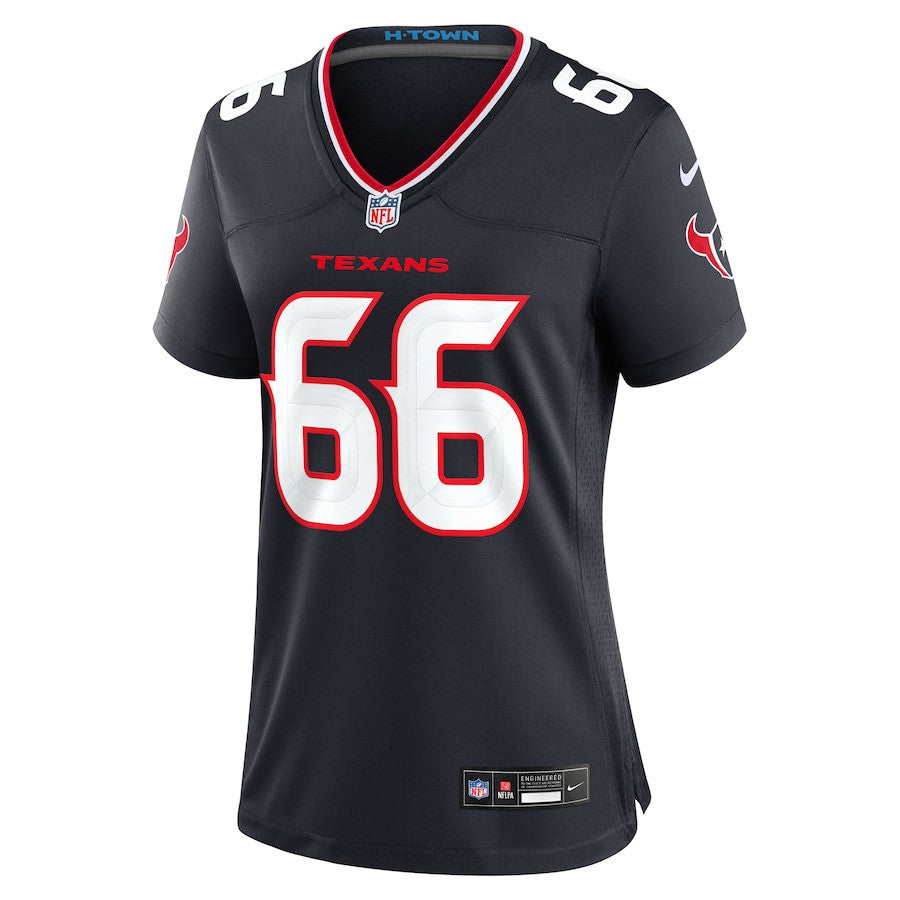 Kilian Zierer 66 Houston Texans Women's Team Game Jersey - Navy