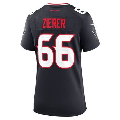 Kilian Zierer 66 Houston Texans Women's Team Game Jersey - Navy