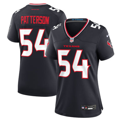 Jarrett Patterson 54 Houston Texans Women's Team Game Jersey - Navy