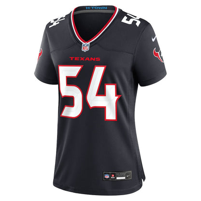 Jarrett Patterson 54 Houston Texans Women's Team Game Jersey - Navy
