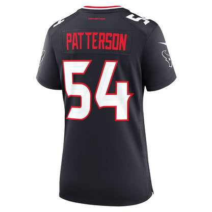 Jarrett Patterson 54 Houston Texans Women's Team Game Jersey - Navy