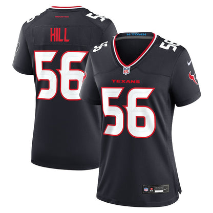 Jamal Hill 56 Houston Texans Women's Team Game Jersey - Navy