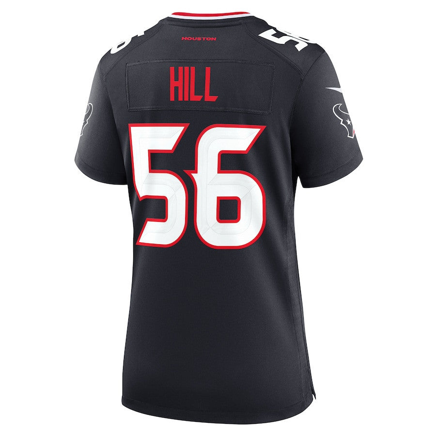 Jamal Hill 56 Houston Texans Women's Team Game Jersey - Navy