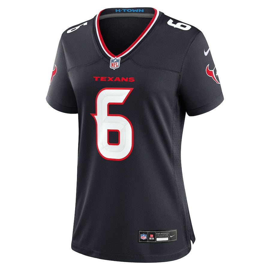Tommy Townsend 6 Houston Texans Women's Team Game Jersey - Navy