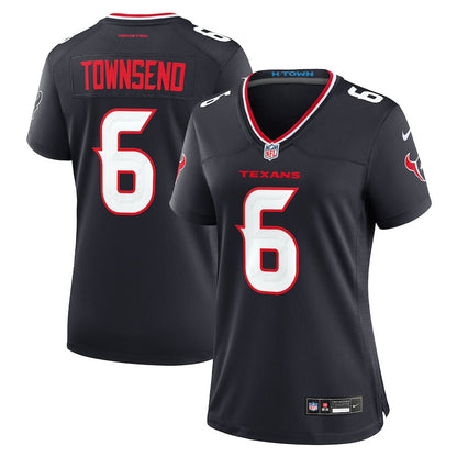 Tommy Townsend 6 Houston Texans Women's Team Game Jersey - Navy