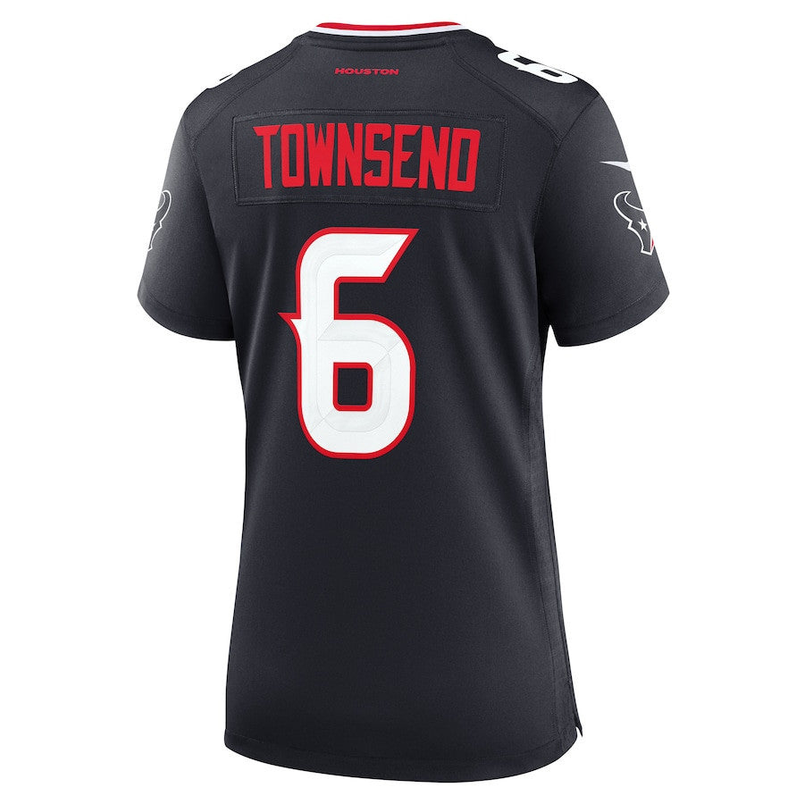 Tommy Townsend 6 Houston Texans Women's Team Game Jersey - Navy