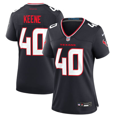 Dalton Keene 40 Houston Texans Women's Team Game Jersey - Navy