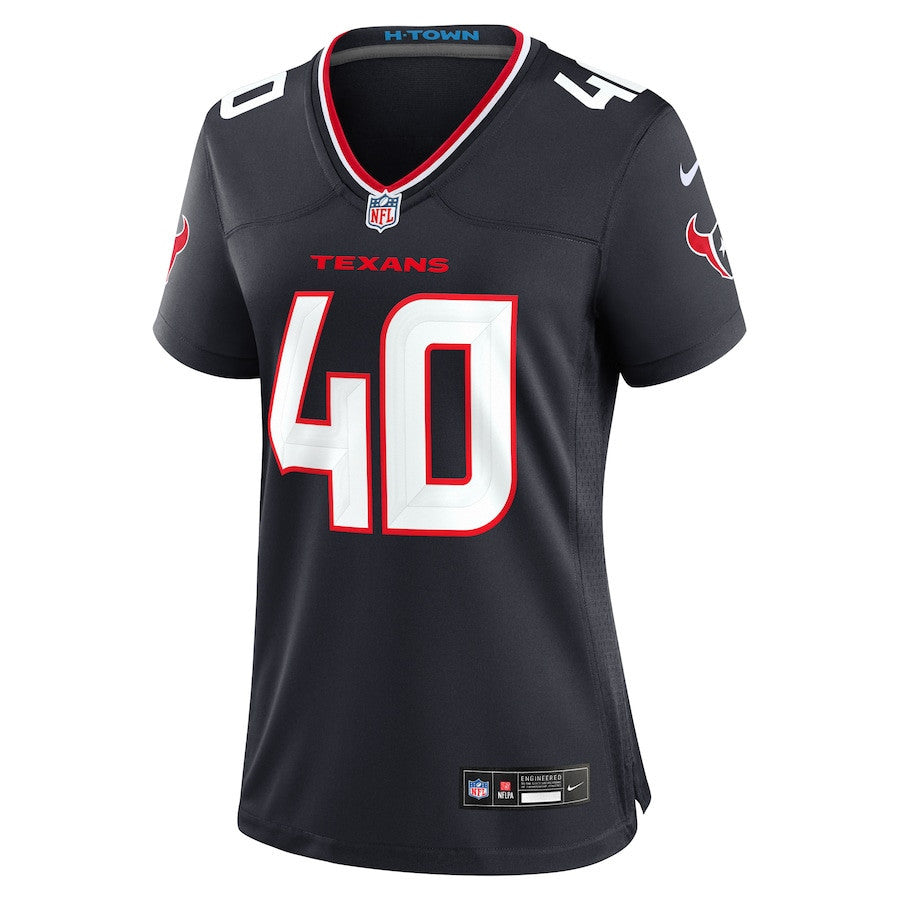 Dalton Keene 40 Houston Texans Women's Team Game Jersey - Navy