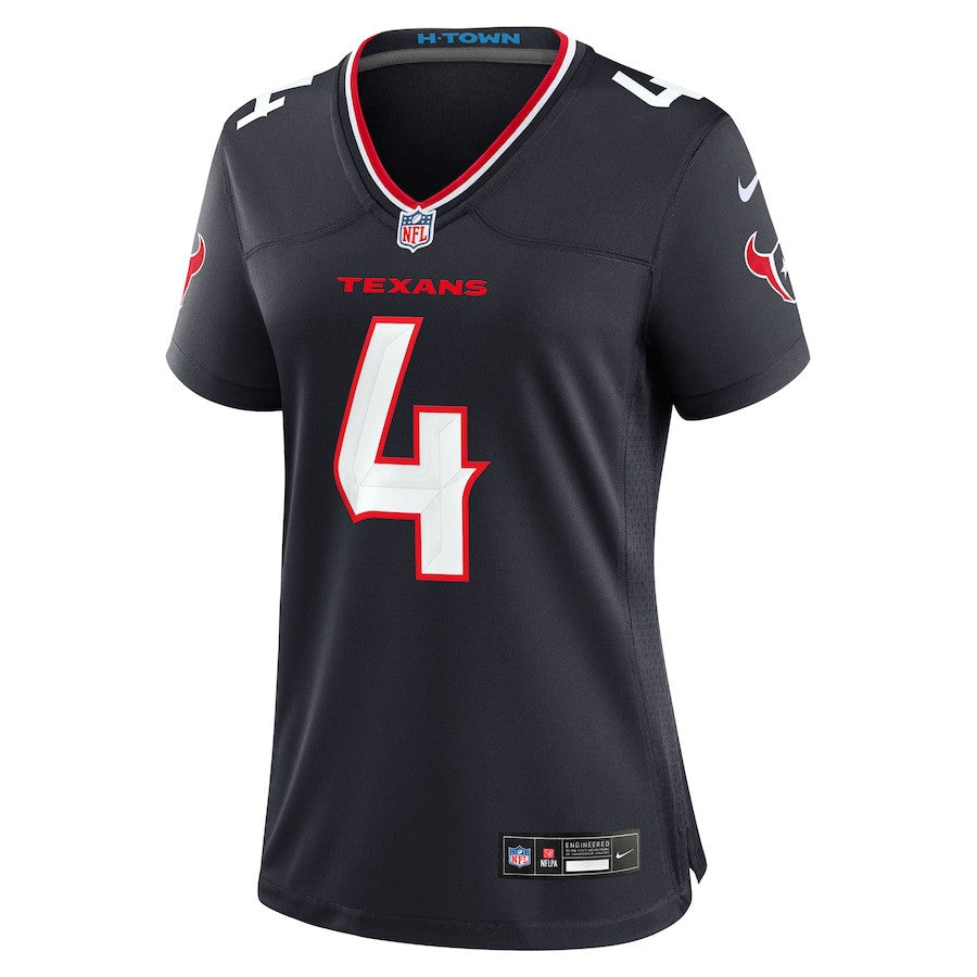 Mike Ford 4 Houston Texans Women's Team Game Jersey - Navy