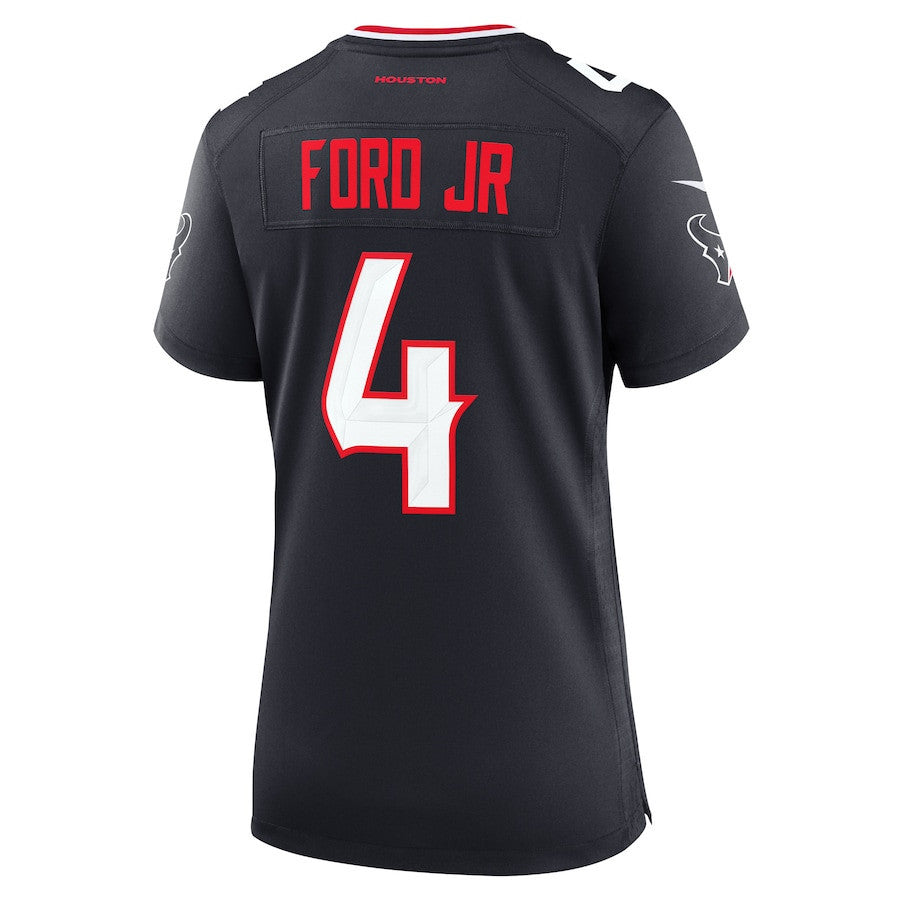 Mike Ford 4 Houston Texans Women's Team Game Jersey - Navy
