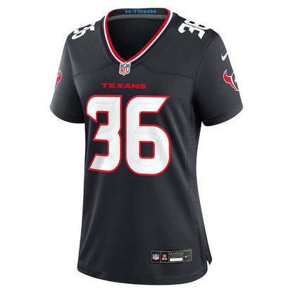 Brandon Hill 36 Houston Texans Women's Team Game Jersey - Navy