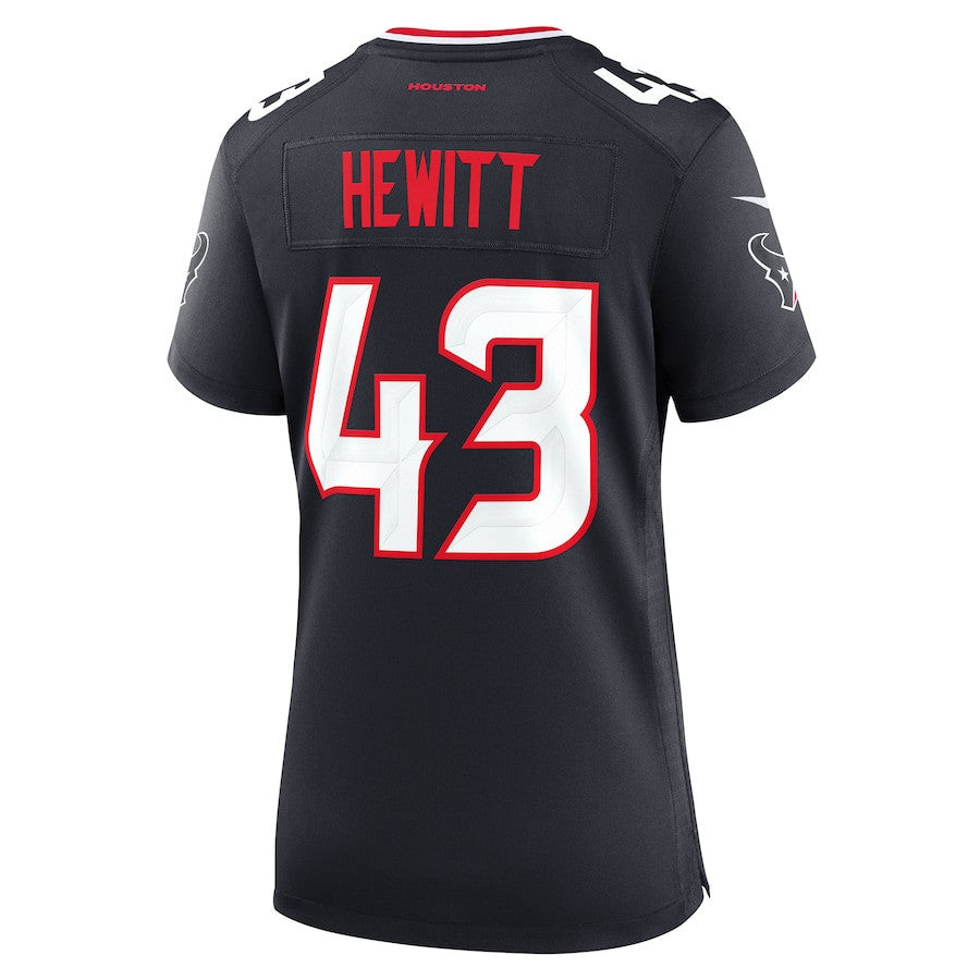 Neville Hewitt 43 Houston Texans Women's Team Game Jersey - Navy