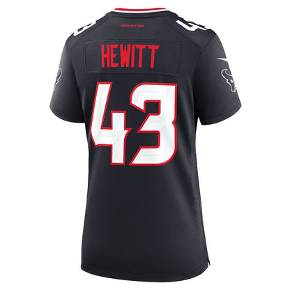 Neville Hewitt 43 Houston Texans Women's Team Game Jersey - Navy