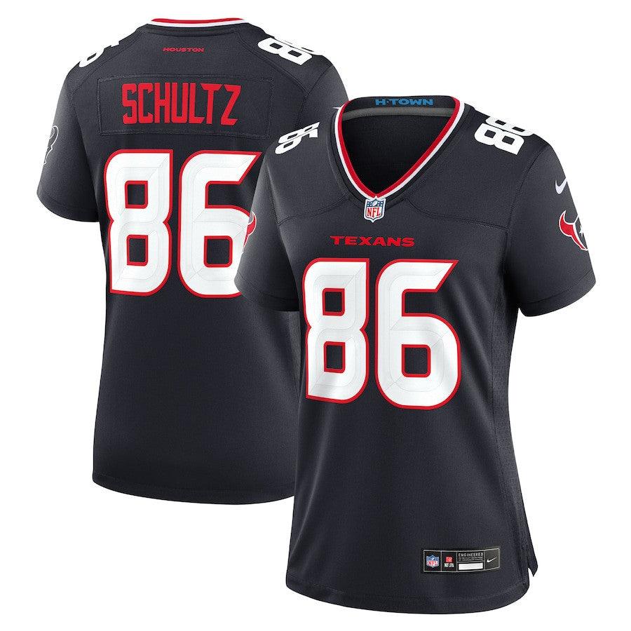 Dalton Schultz 86 Houston Texans Women's Team Game Jersey - Navy