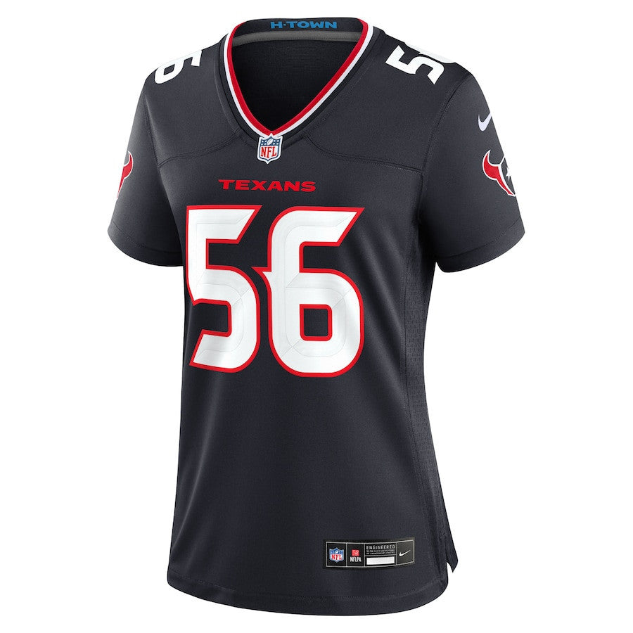 Marcus Haynes 56 Houston Texans Women's Team Game Jersey - Navy