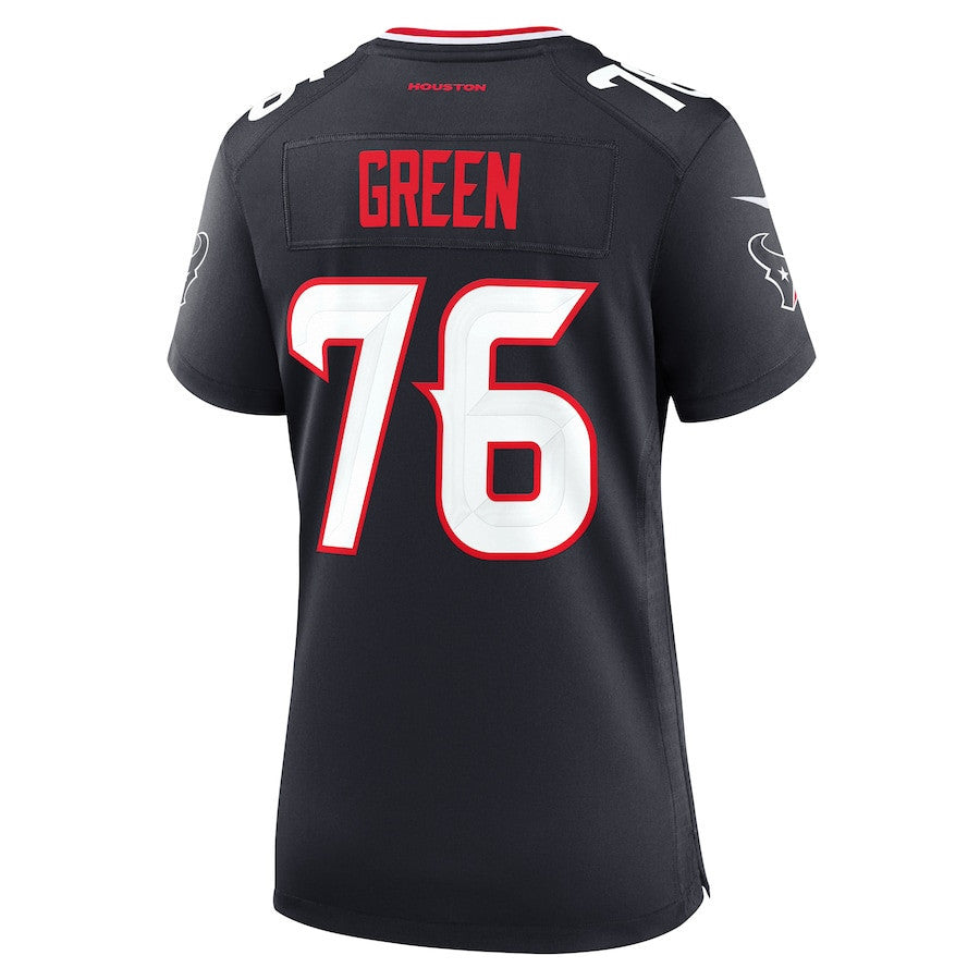 Kenyon Green 76 Houston Texans Women's Team Game Jersey - Navy