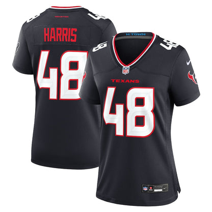 Christian Harris 48 Houston Texans Women's Team Game Jersey - Navy