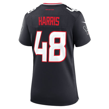 Christian Harris 48 Houston Texans Women's Team Game Jersey - Navy