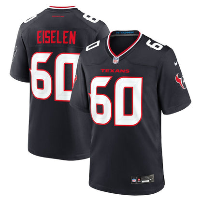Dieter Eiselen 60 Houston Texans Team Game Men Jersey - Navy