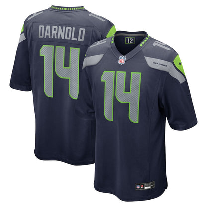 Sam Darnold 14 Seattle Seahawks Game Player Men Jersey - College Navy