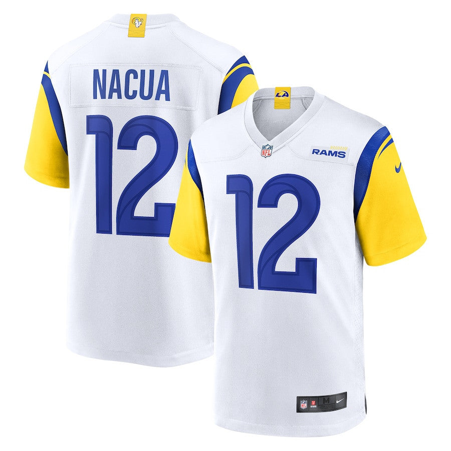 Puka Nacua 12 Los Angeles Rams Game Player Men Jersey - White
