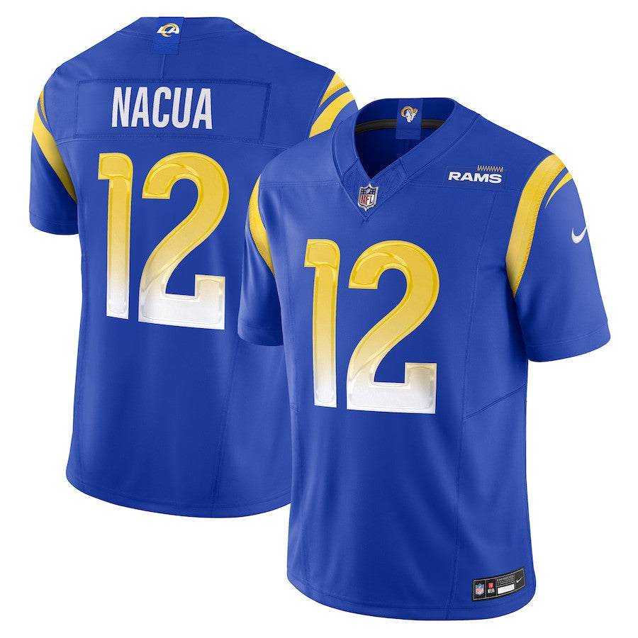 Puka Nacua 12 Los Angeles Rams Vapor F.U.S.E. Limited Player Men Jersey - Royal