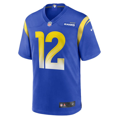 Puka Nacua 12 Los Angeles Rams Youth Game Player Jersey - Royal