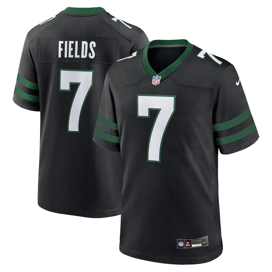 Justin Fields 7 New York Jets Game Player Men Jersey - Stealth Black